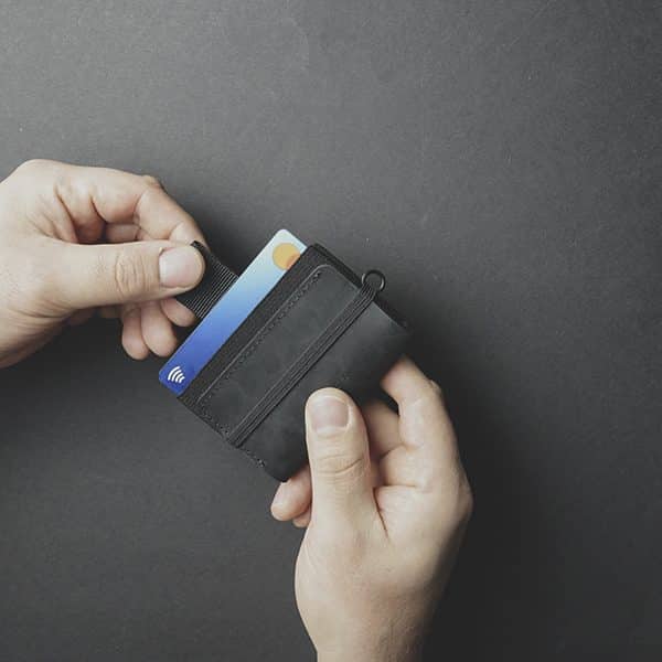 Minimalist carteira de cartão de crédito para armazenamento seguro