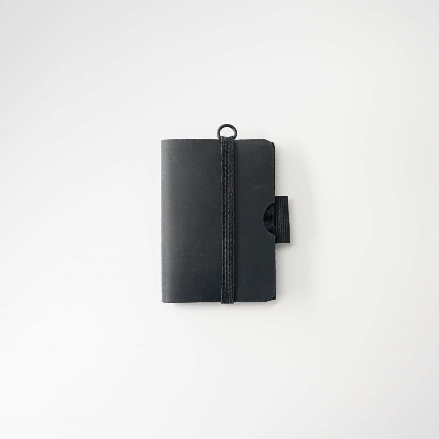 Slim front pocket wallet with elegant leather texture.