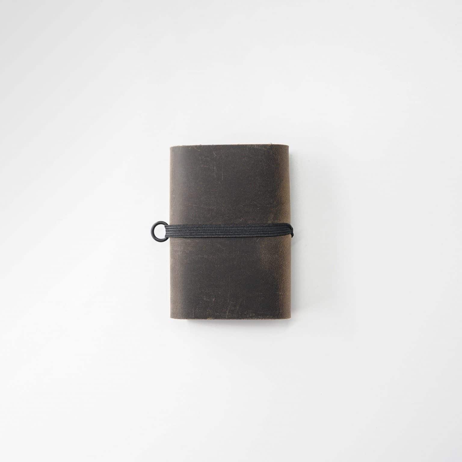 Pocket-sized leather wallet for streamlined carrying.