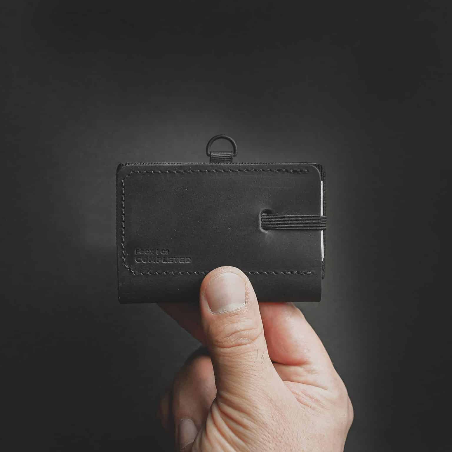 Slim travel wallet with passport compartment