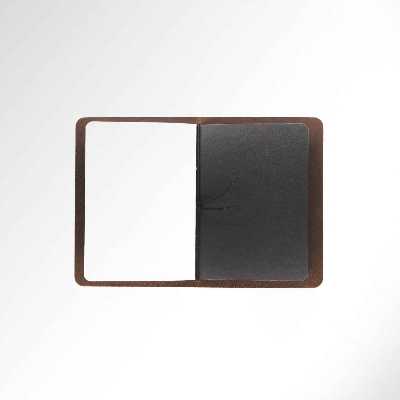 Elegant minimalist black leather wallet