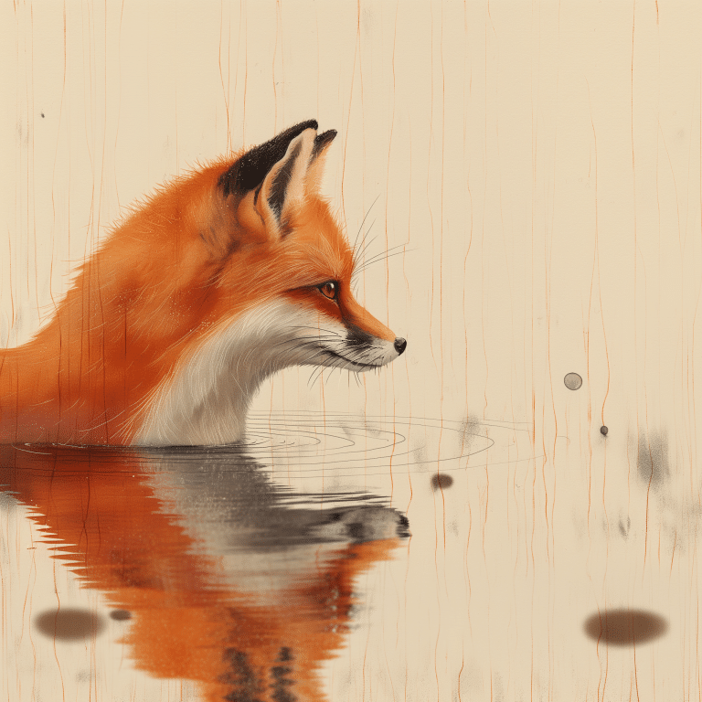 focx a fox is touching a surface in style by Lim Heng Swee a8dde5a0 9e06 4cef a459 5689e8fd0e19 - FOCX