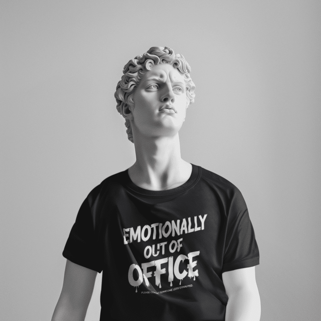 mockup featuring a marble statue wearing a rounded neck t shirt m38367 1 1 - FOCX
