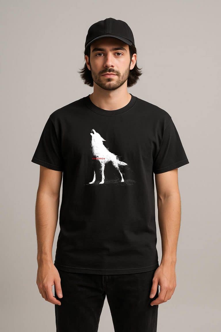 a man wearing a black shirt