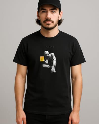 a man wearing a black shirt