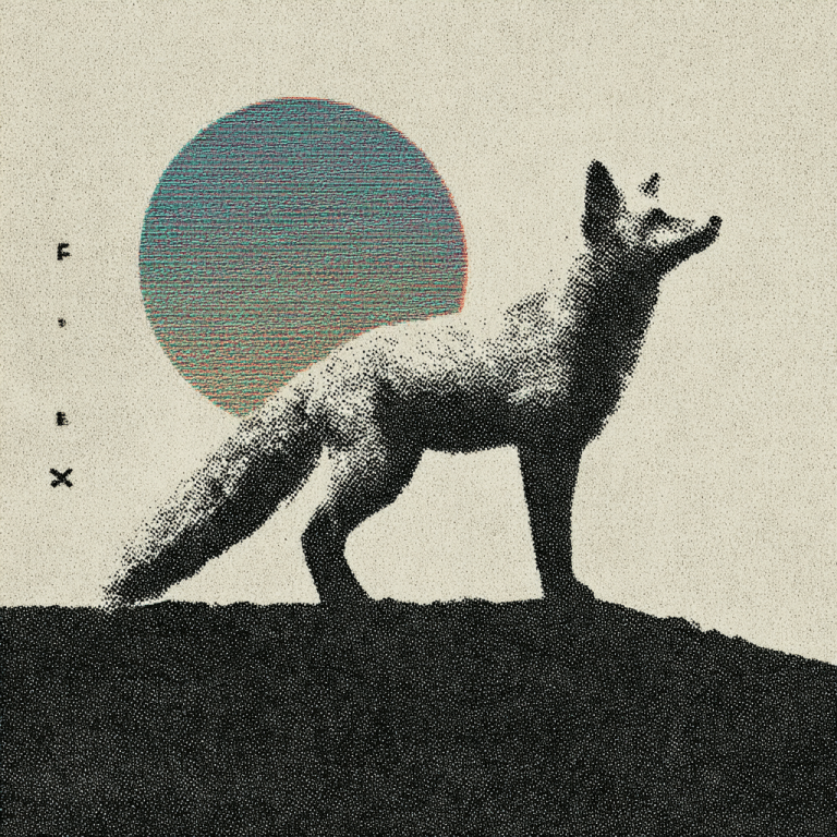 a fox standing on a hill